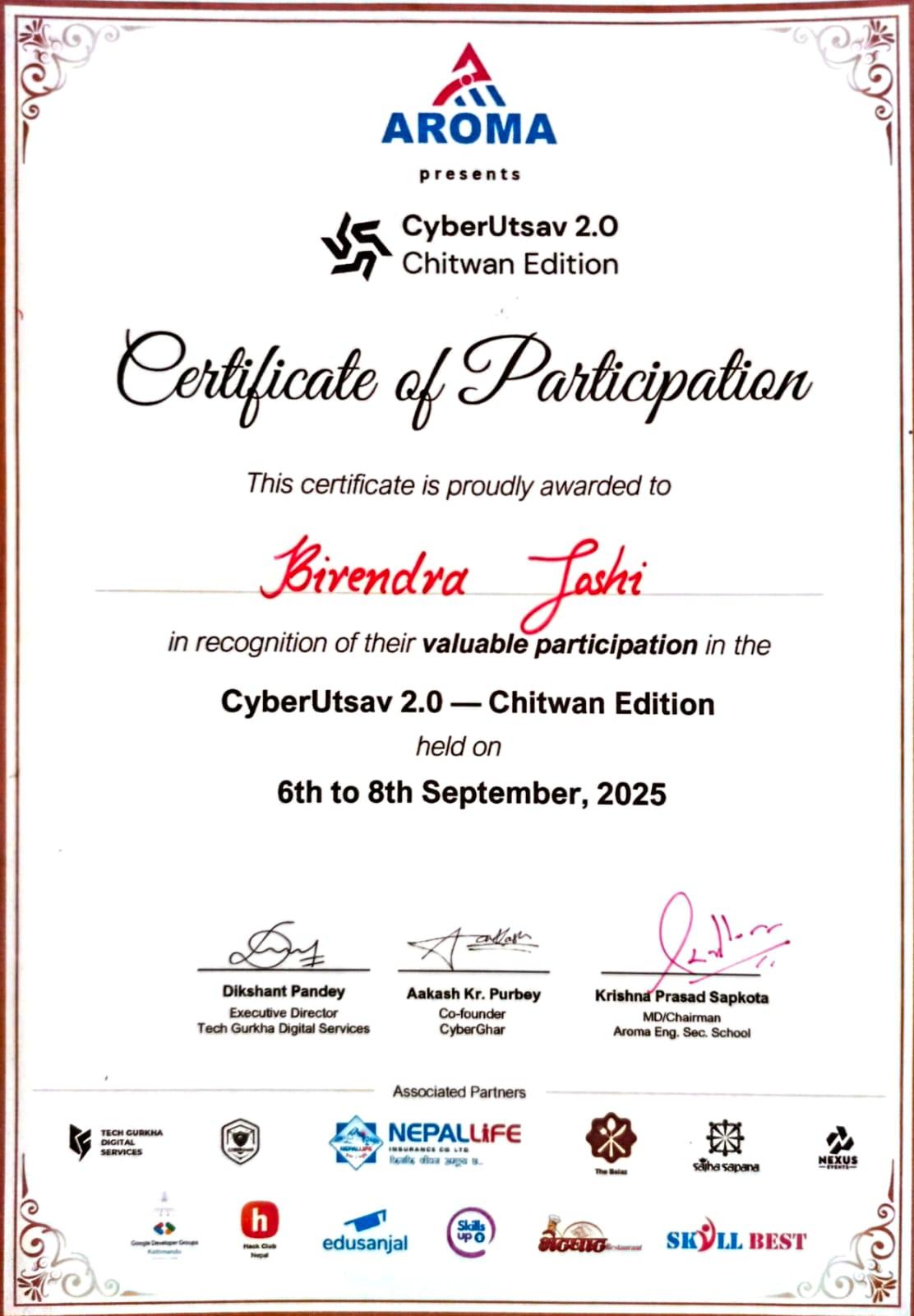 Certificate 2